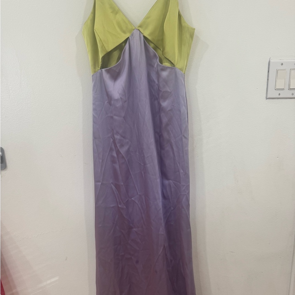 Green and Purple Maxi Dress